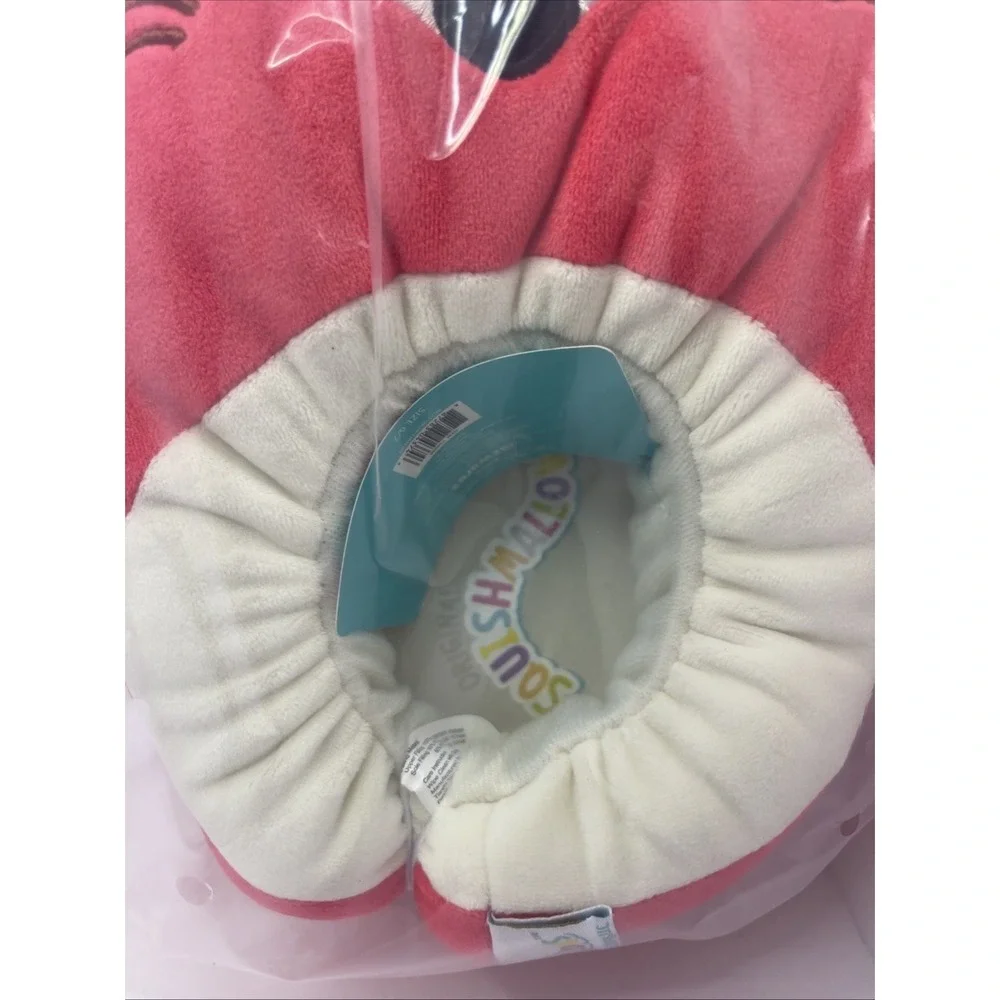 NEW Squishmallows Plush Slippers Red Fox Fifi Youth Size 6/7 Pinkish Fits WM Szs